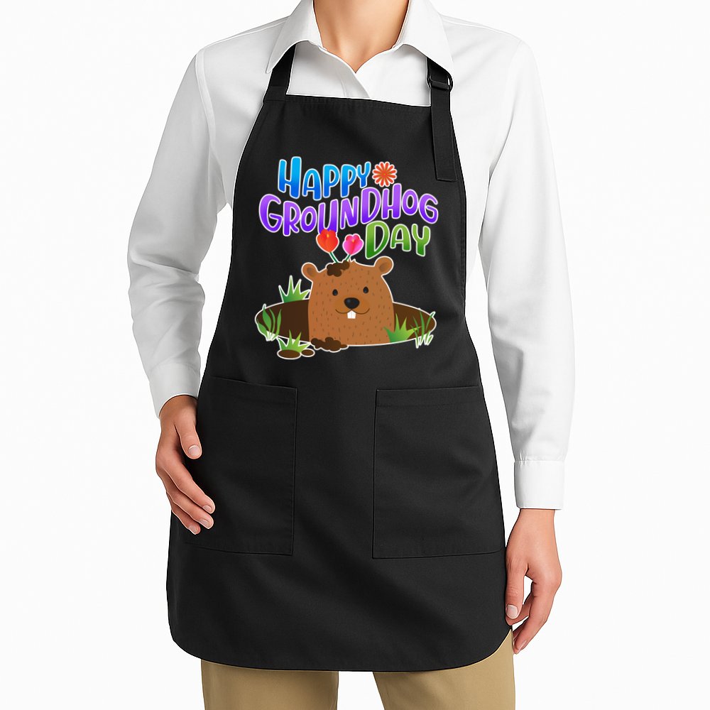 Happy Groundhog Day Apron