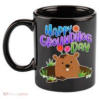 Happy Groundhog Day 11oz C Handle Ceramic Mug