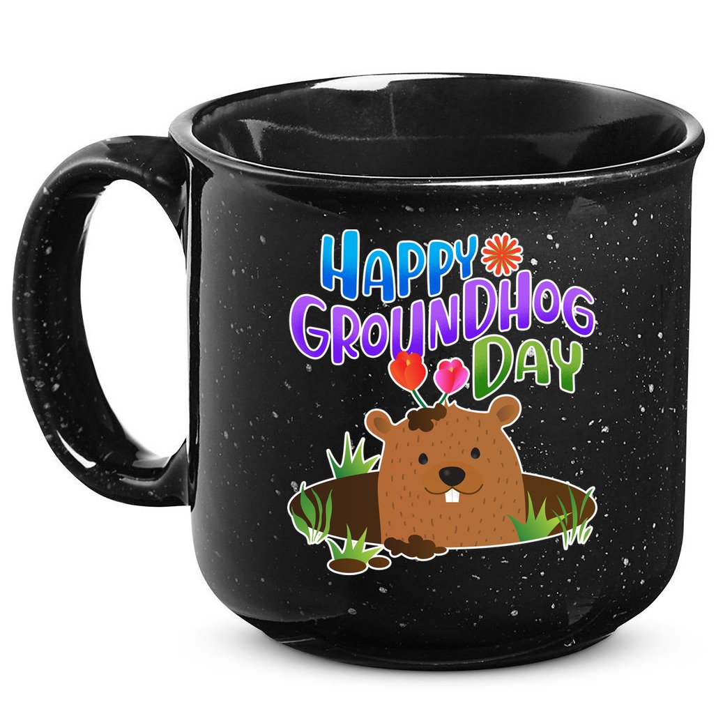Happy Groundhog Day 15oz Campfire Ceramic Mug