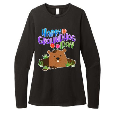 Happy Groundhog Day Womens CVC Long Sleeve Shirt