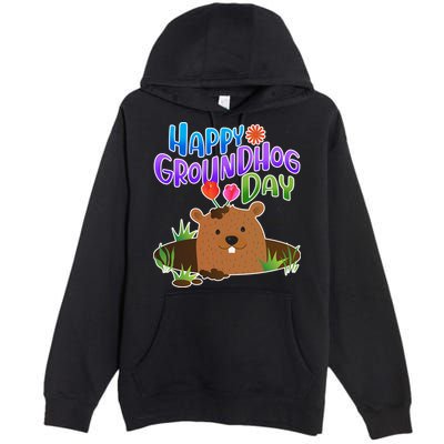 Happy Groundhog Day Premium Pullover Hoodie