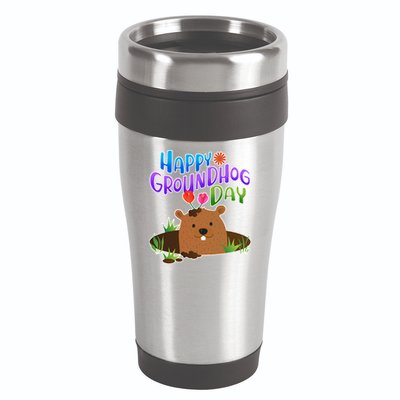 Happy Groundhog Day 16oz Travel Tumbler