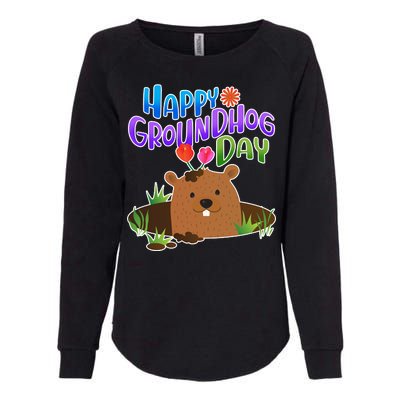 Happy Groundhog Day Womens California Wash Sweatshirt