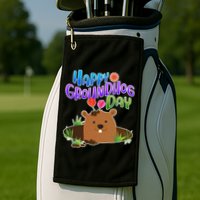 Happy Groundhog Day Golf Towel