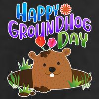 Happy Groundhog Day Golf Towel