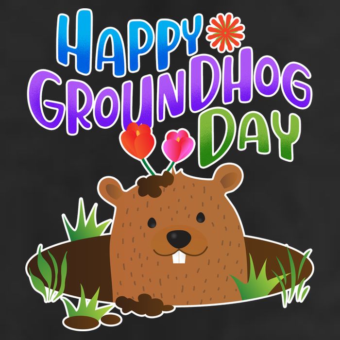 Happy Groundhog Day Golf Towel