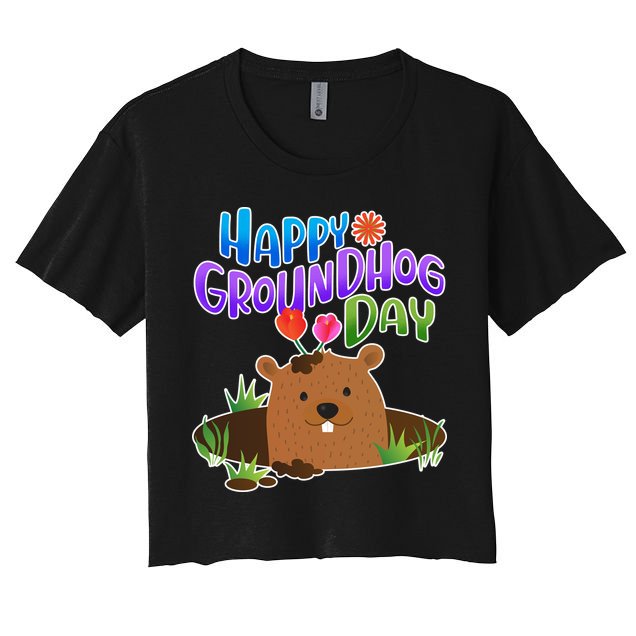 Happy Groundhog Day Crop Top