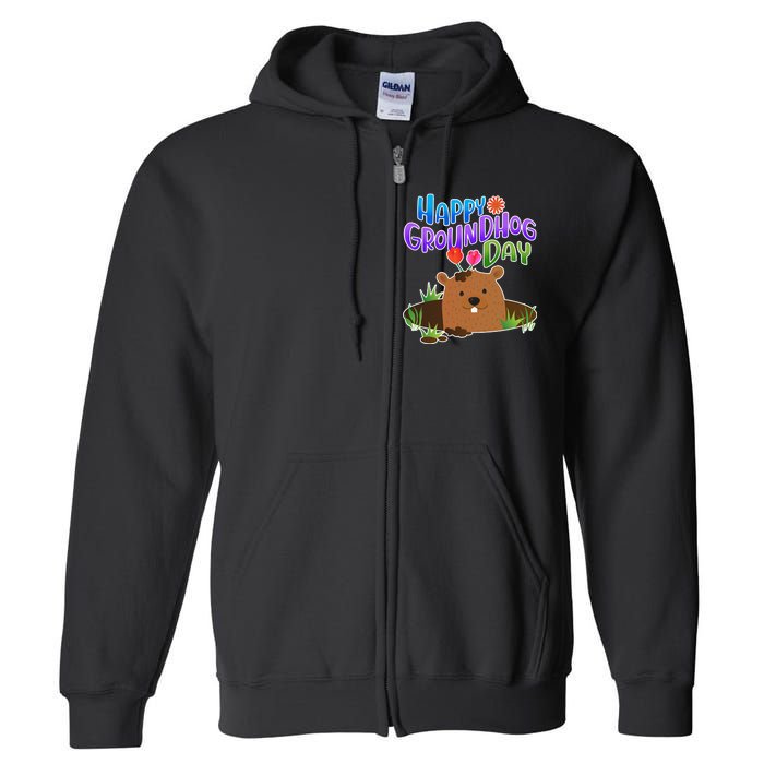 Happy Groundhog Day Full Zip Hoodie