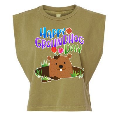 Happy Groundhog Day Garment-Dyed Women's Muscle Tee