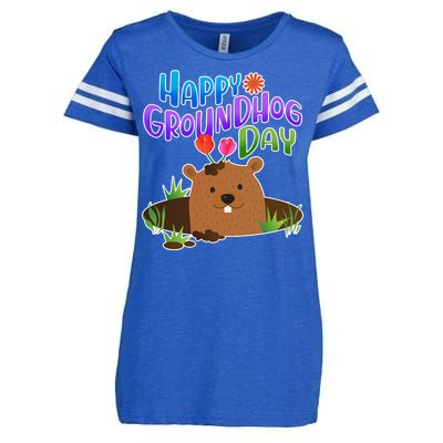 Happy Groundhog Day Enza Ladies Jersey Football T-Shirt