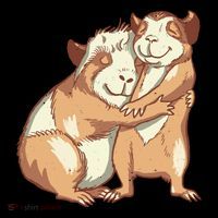 Happy Guinea Pigs Hugging 7-Panel Snapback Hat