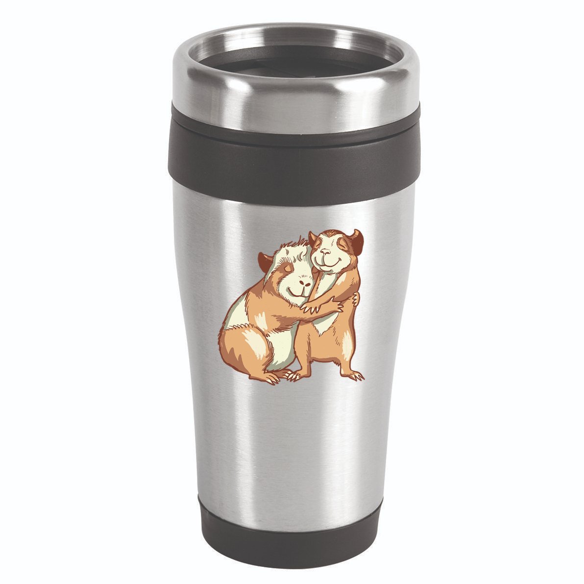 Happy Guinea Pigs Hugging 16oz Travel Tumbler