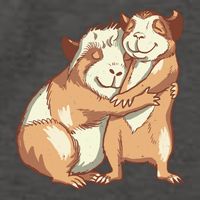 Happy Guinea Pigs Hugging Vector Backpack