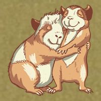 Happy Guinea Pigs Hugging Garment-Dyed Women's Muscle Tee