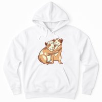 Happy Guinea Pigs Hugging Hoodie