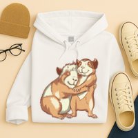 Happy Guinea Pigs Hugging Hoodie
