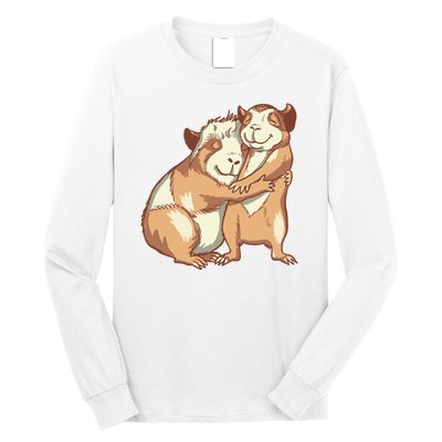 Happy Guinea Pigs Hugging Long Sleeve Shirt