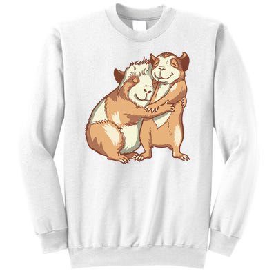 Happy Guinea Pigs Hugging Sweatshirt