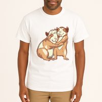 Happy Guinea Pigs Hugging Tall T-Shirt