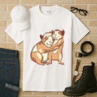 Happy Guinea Pigs Hugging Tall T-Shirt