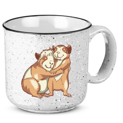 Happy Guinea Pigs Hugging 15oz Campfire Ceramic Mug
