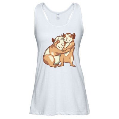 Happy Guinea Pigs Hugging Ladies Essential Flowy Tank