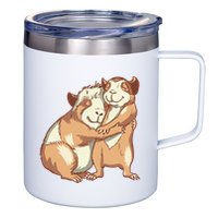 Happy Guinea Pigs Hugging 12oz Stainless Steel Coffee Mug