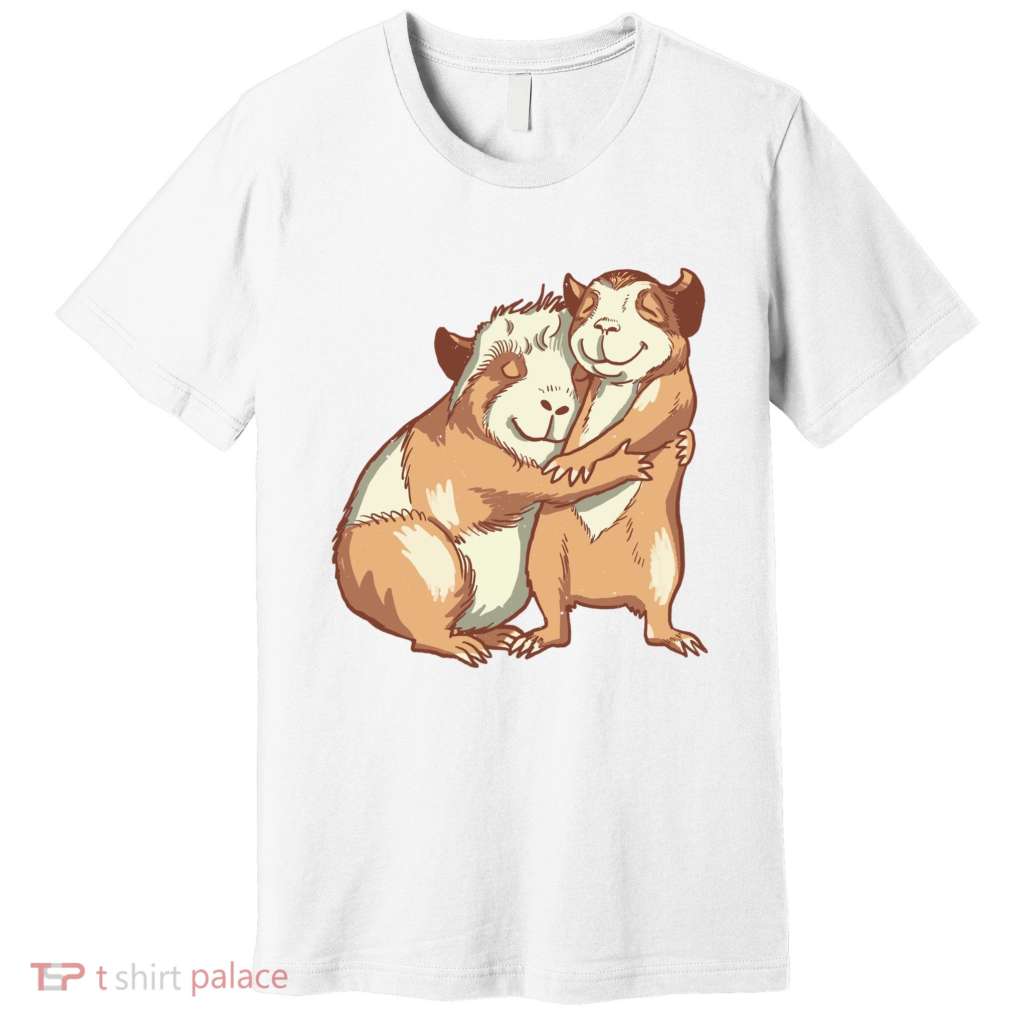 Happy Guinea Pigs Hugging Premium T-Shirt