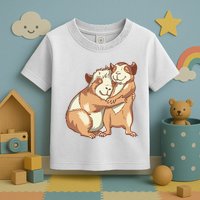 Happy Guinea Pigs Hugging Toddler T-Shirt