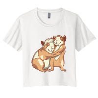 Happy Guinea Pigs Hugging Crop Top