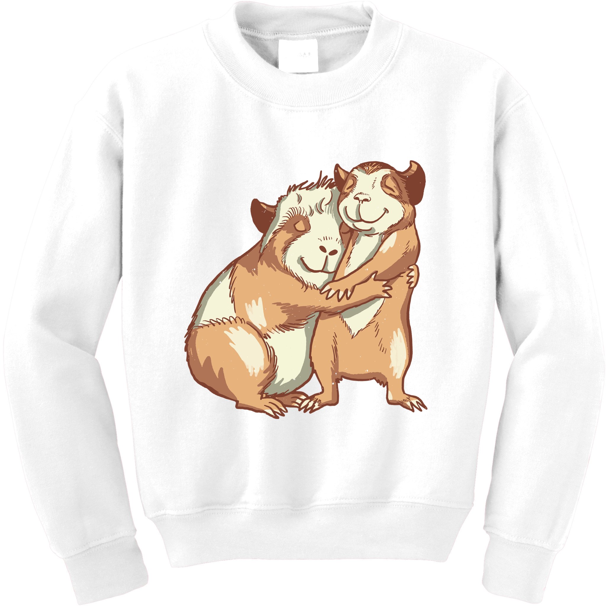 Happy Guinea Pigs Hugging Kids Sweatshirt