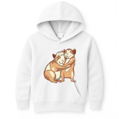 Happy Guinea Pigs Hugging Kids Hoodie