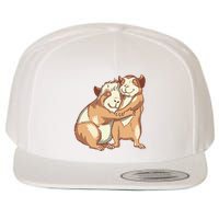 Happy Guinea Pigs Hugging Wool Snapback Cap