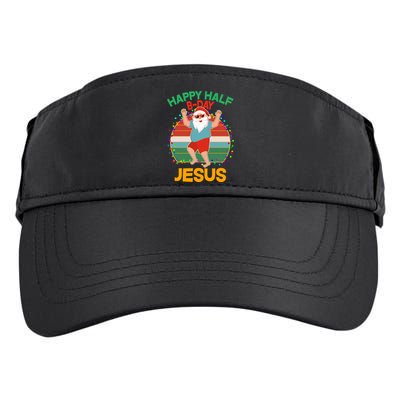 Happy Half B-Day Jesus Christmas In July Adult Drive Performance Visor