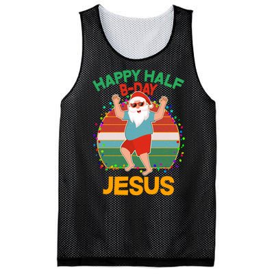 Happy Half B-Day Jesus Christmas In July Mesh Reversible Basketball Jersey Tank