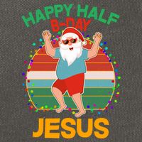 Happy Half B-Day Jesus Christmas In July Cotton Canvas Backpack
