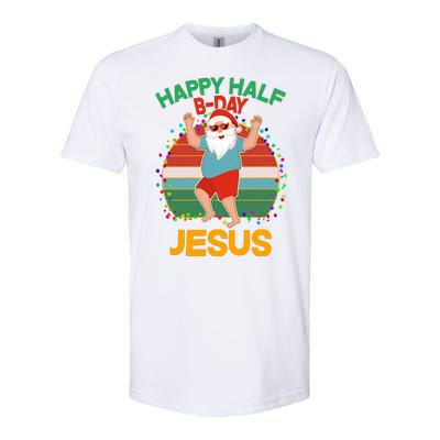 Happy Half B-Day Jesus Christmas In July Softstyle® CVC T-Shirt