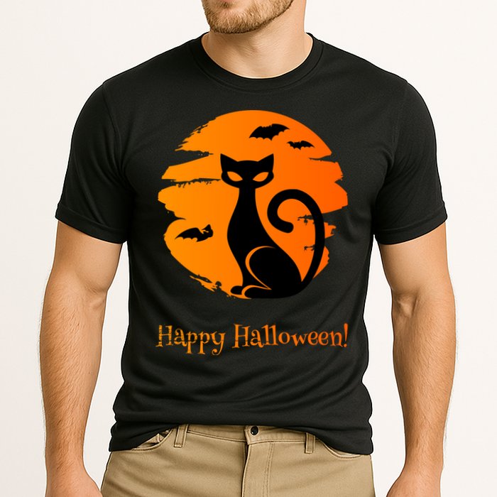 Happy Halloween Cat Cooling Performance Crew T-Shirt