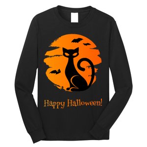 Happy Halloween Cat Long Sleeve Shirt