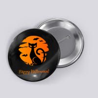 Happy Halloween Cat Button