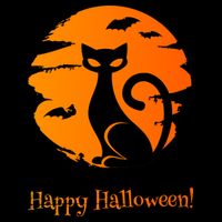 Happy Halloween Cat Button
