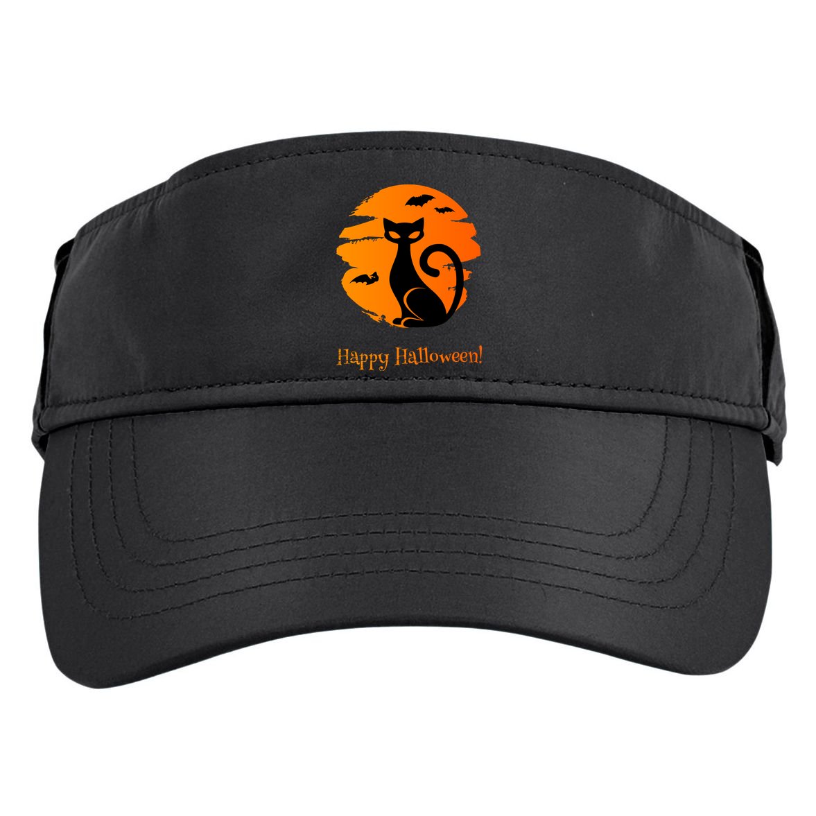 Happy Halloween Cat Adult Drive Performance Visor