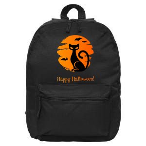 Happy Halloween Cat 16 in Basic Backpack