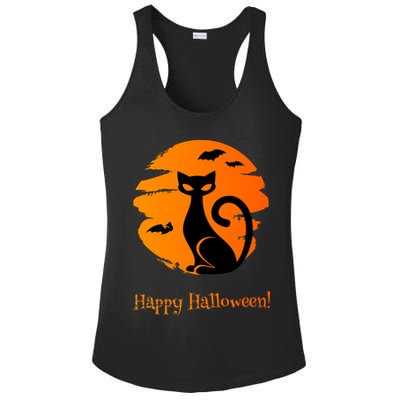 Happy Halloween Cat Ladies PosiCharge Competitor Racerback Tank