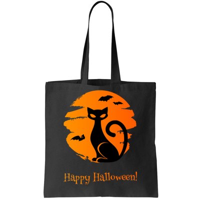 Happy Halloween Cat Tote Bag