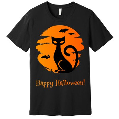 Happy Halloween Cat Premium T-Shirt