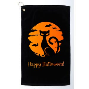 Happy Halloween Cat Platinum Collection Golf Towel