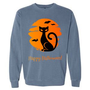 Happy Halloween Cat Garment-Dyed Sweatshirt