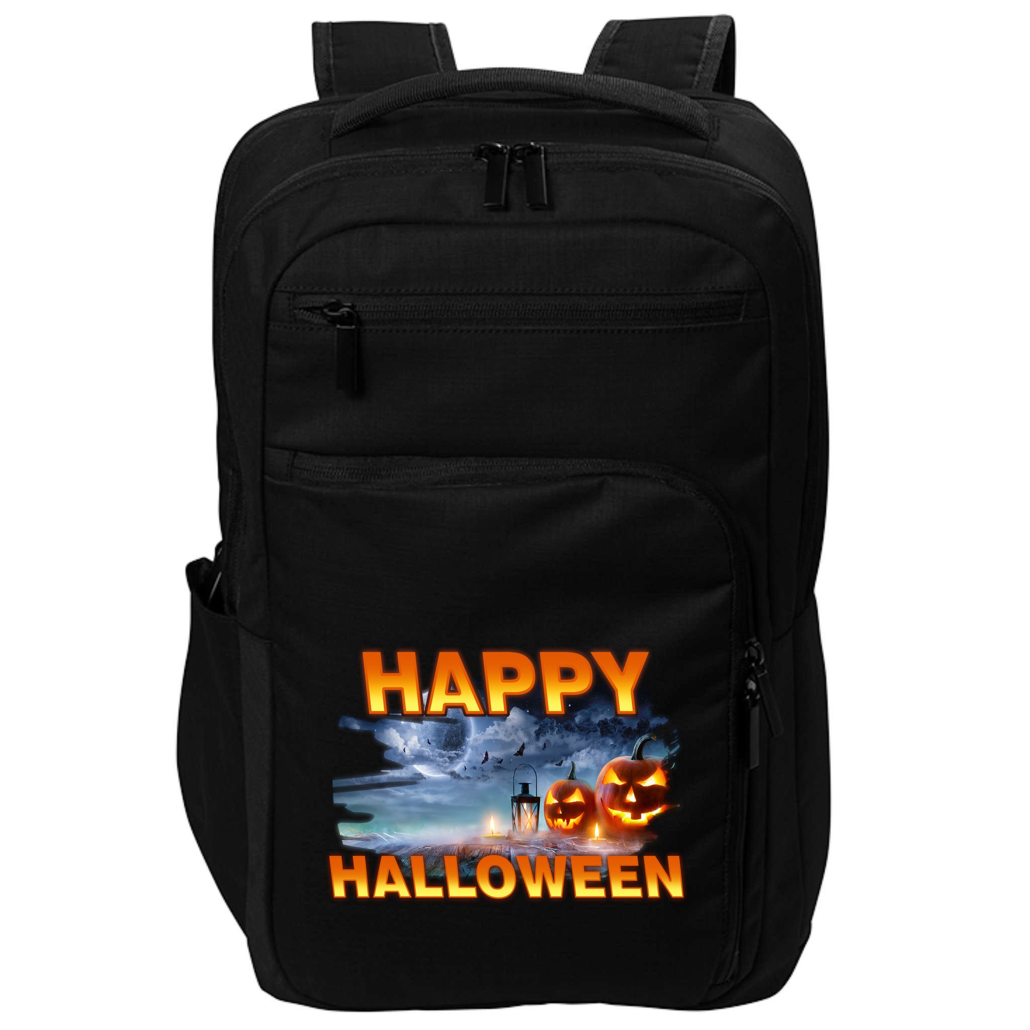 Happy Halloween Creepy Pumpkin Show Impact Tech Backpack