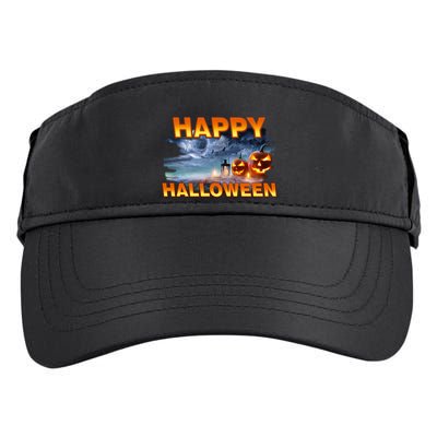 Happy Halloween Creepy Pumpkin Show Adult Drive Performance Visor